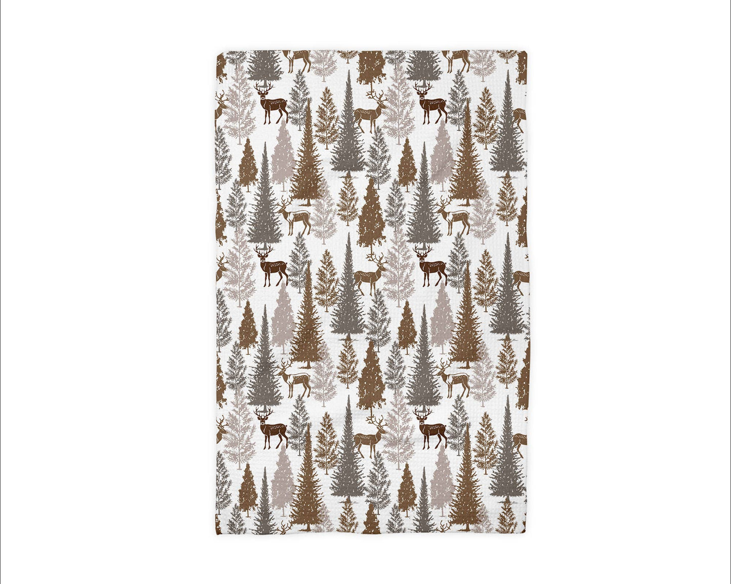 Trees Deer Hunting Wilderness Mountain Rustic Kitchen Towel
