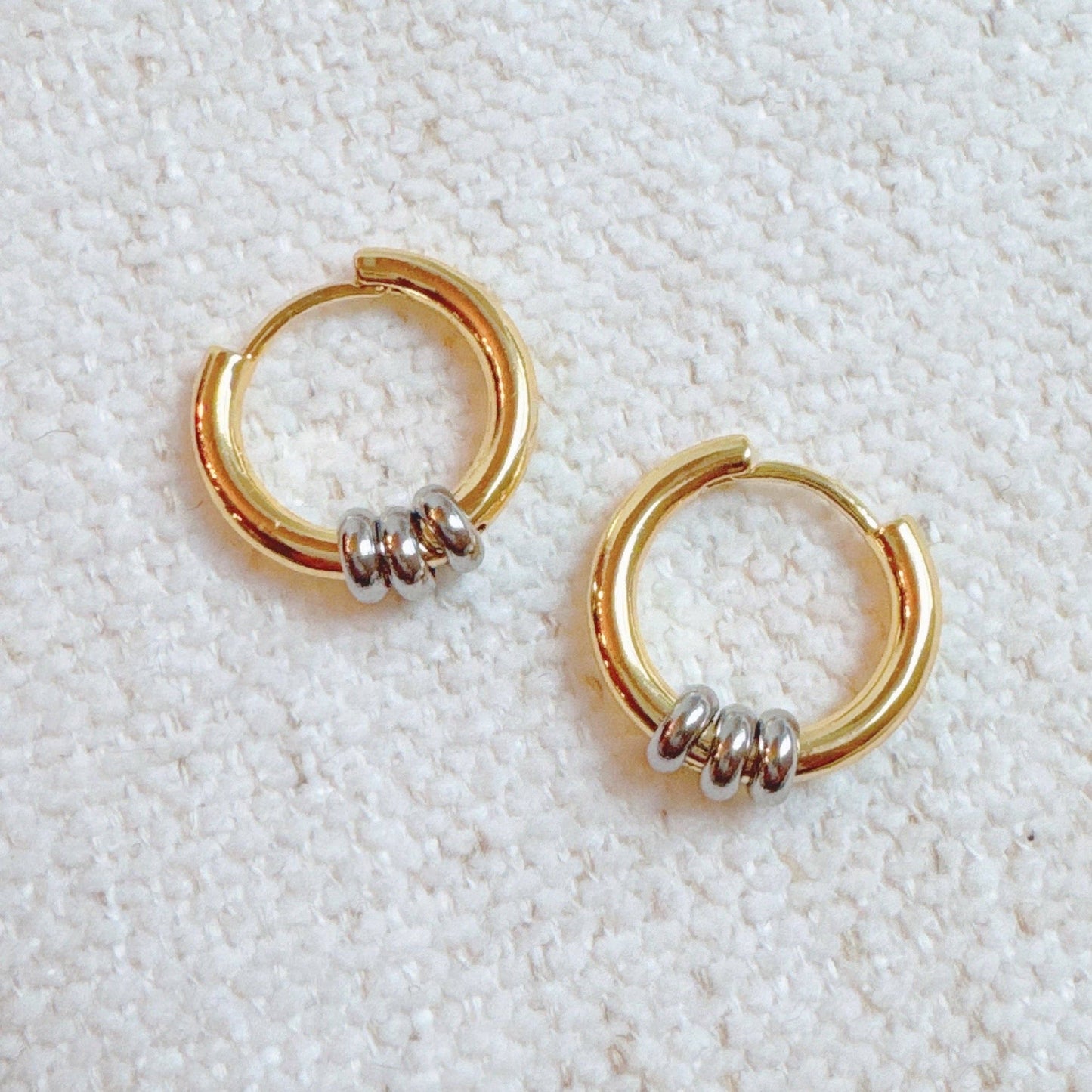 Ringed Up Huggie Earrings