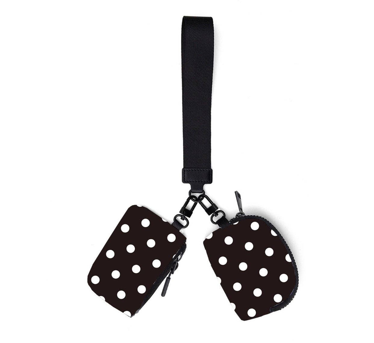 Polka Dot Dual Pouch Wristlet