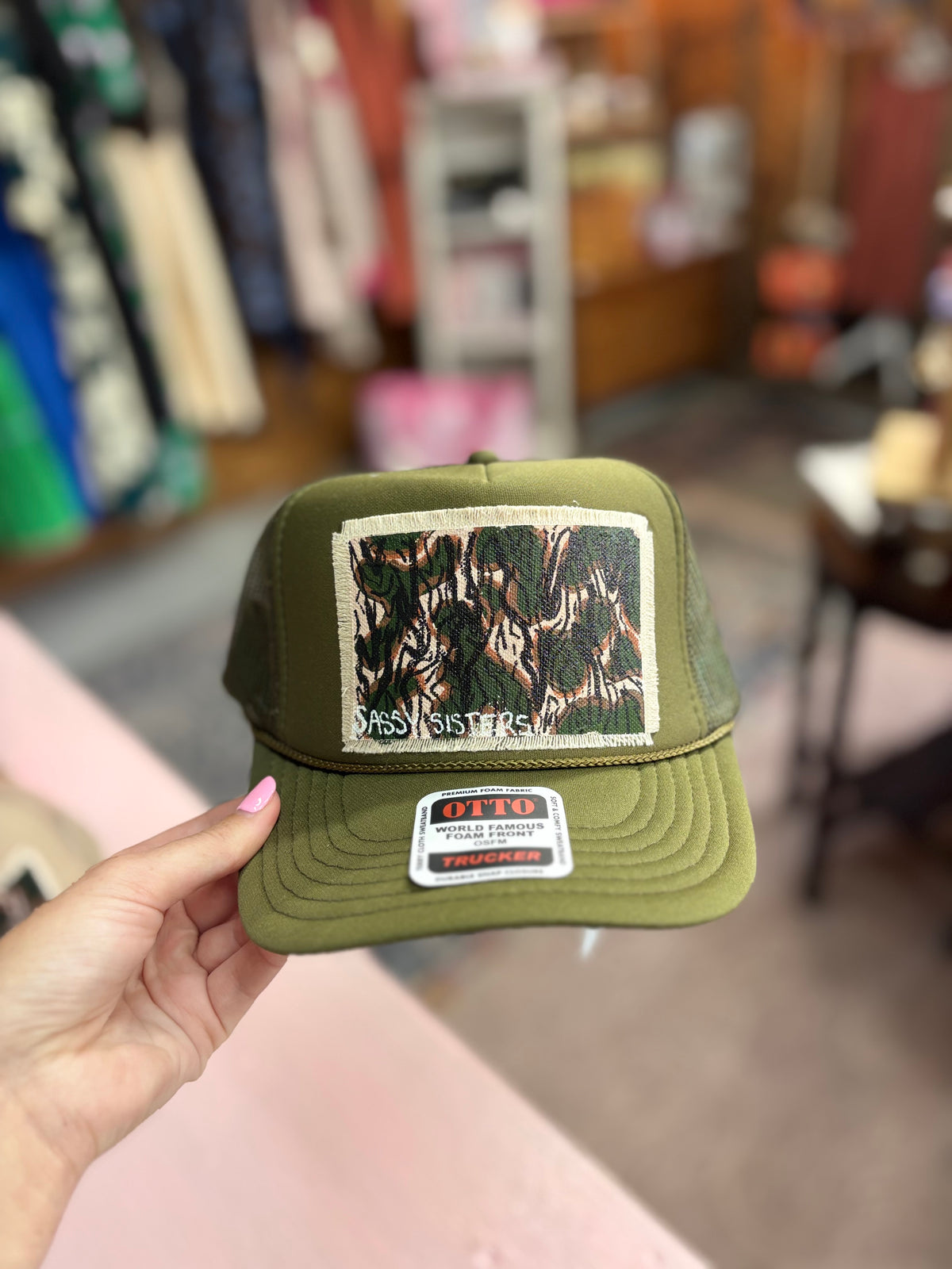 Dark Green Camo Hat