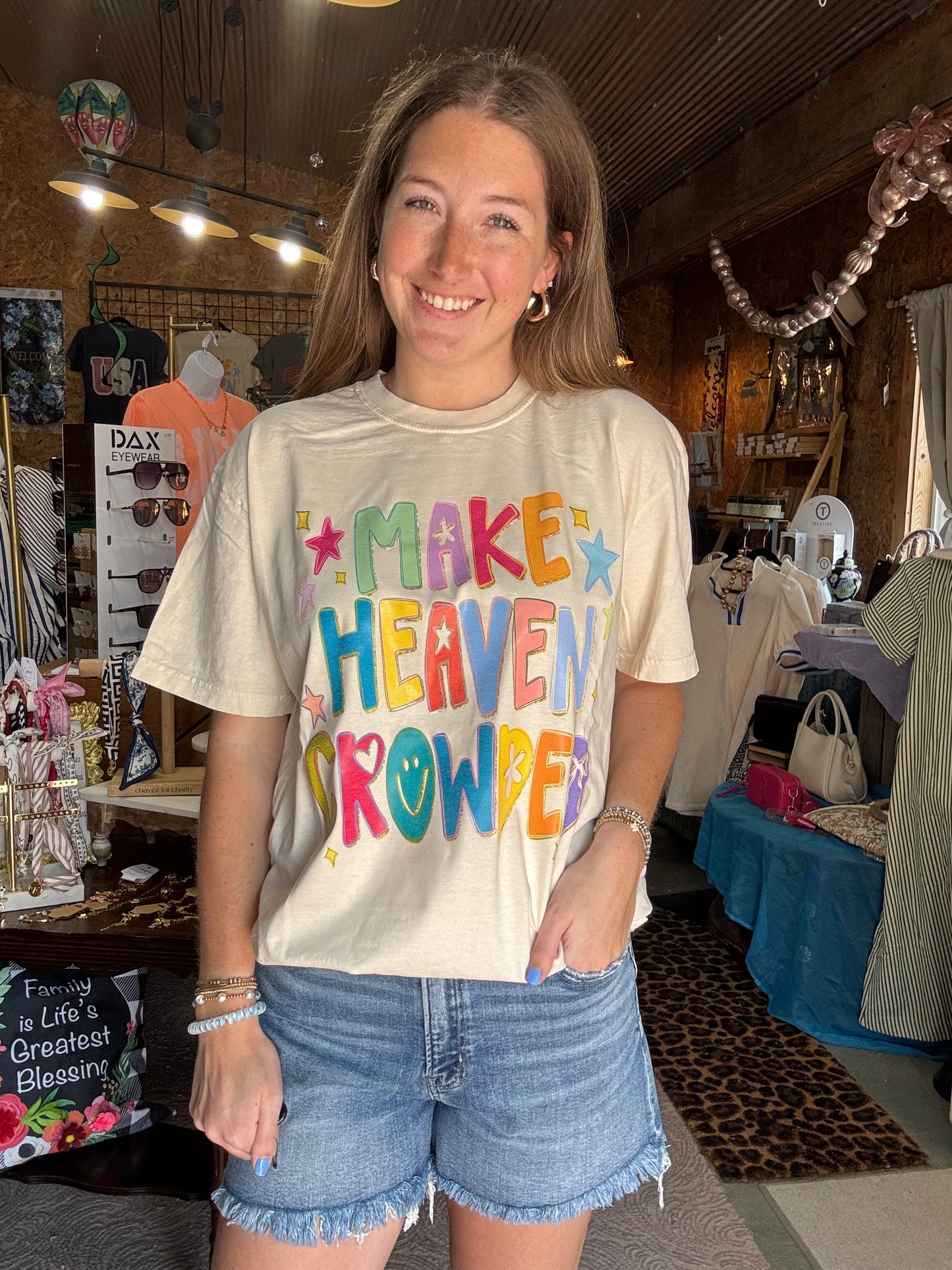 Make Heaven Crowded Ivory Graphic Tee