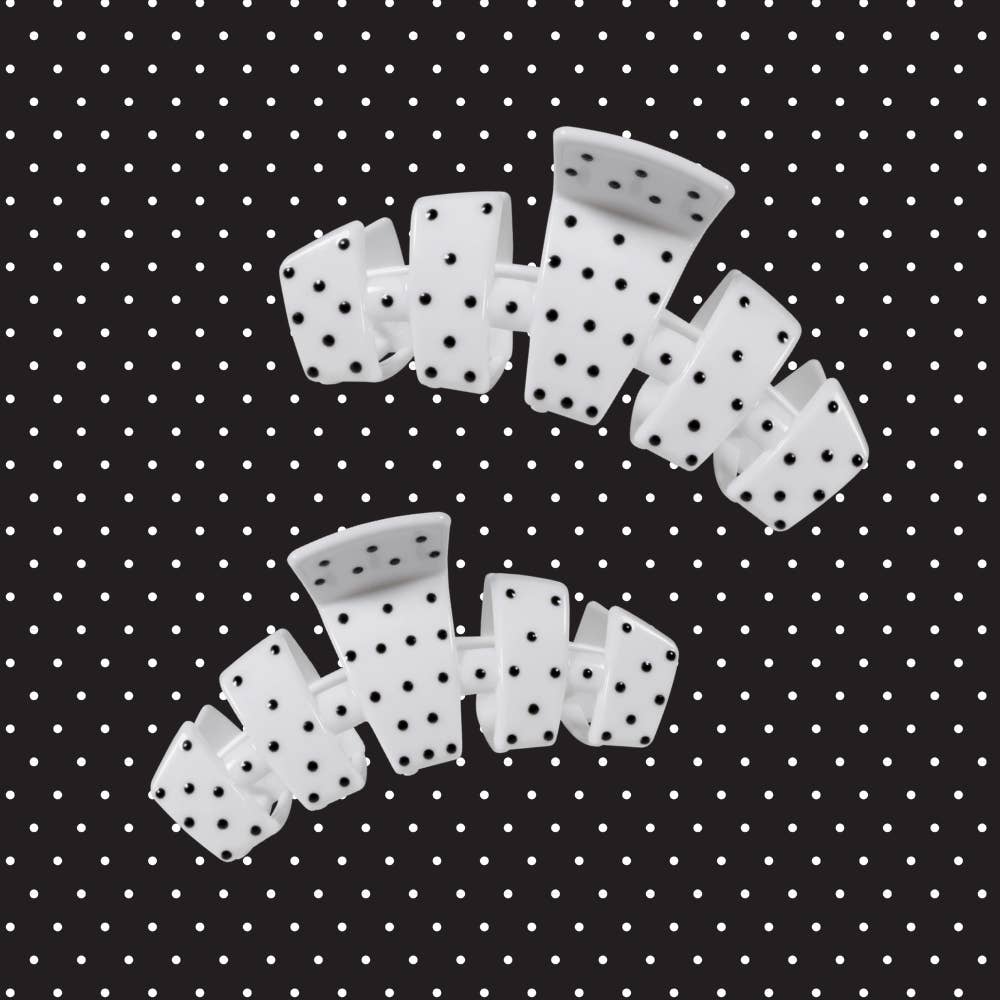 Classic White Polka Dot Party Large Claw Clip