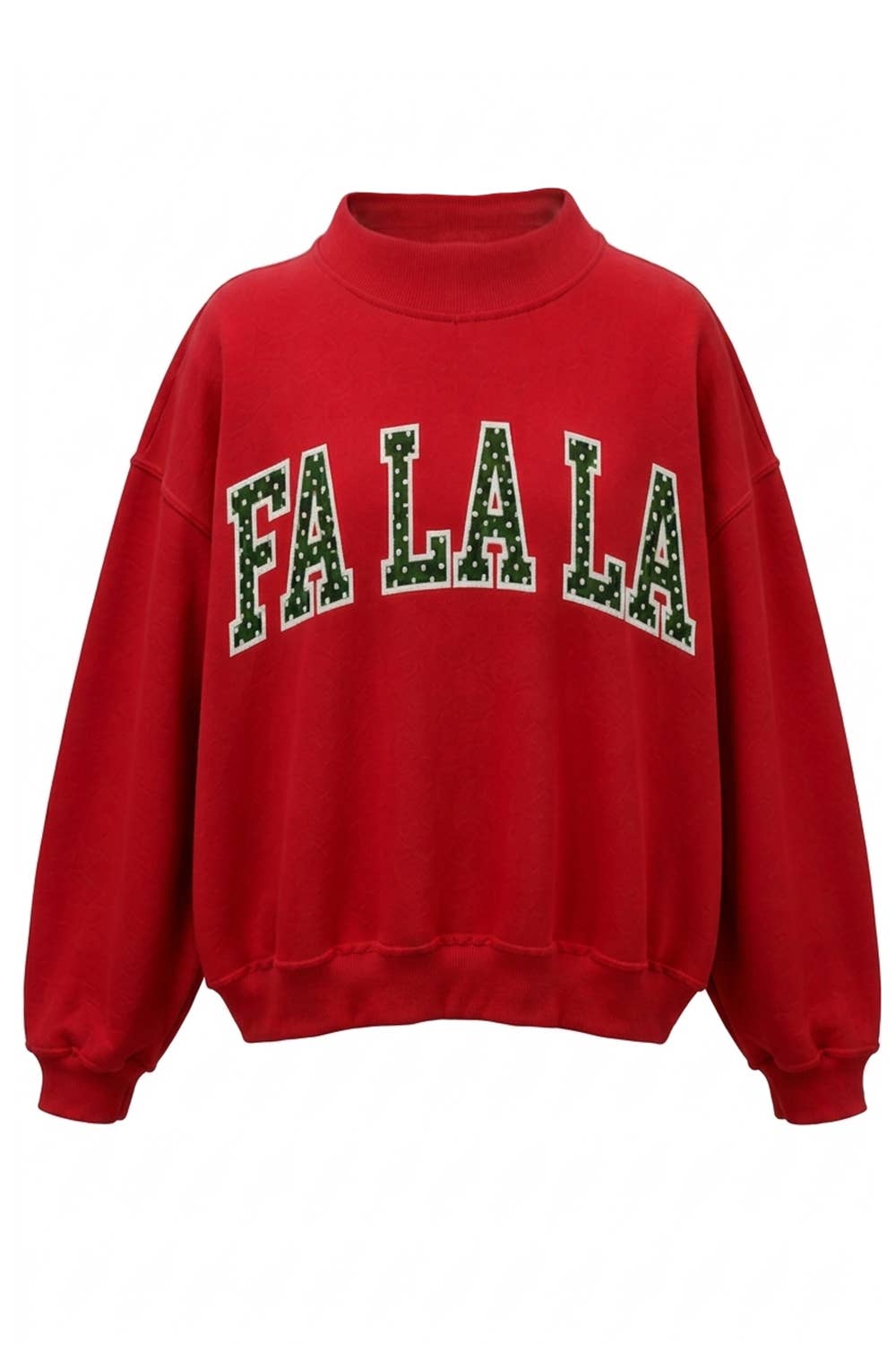 IT2594E-FALALA | 'FALALA' Applique Mock-Neck Sweatshirt