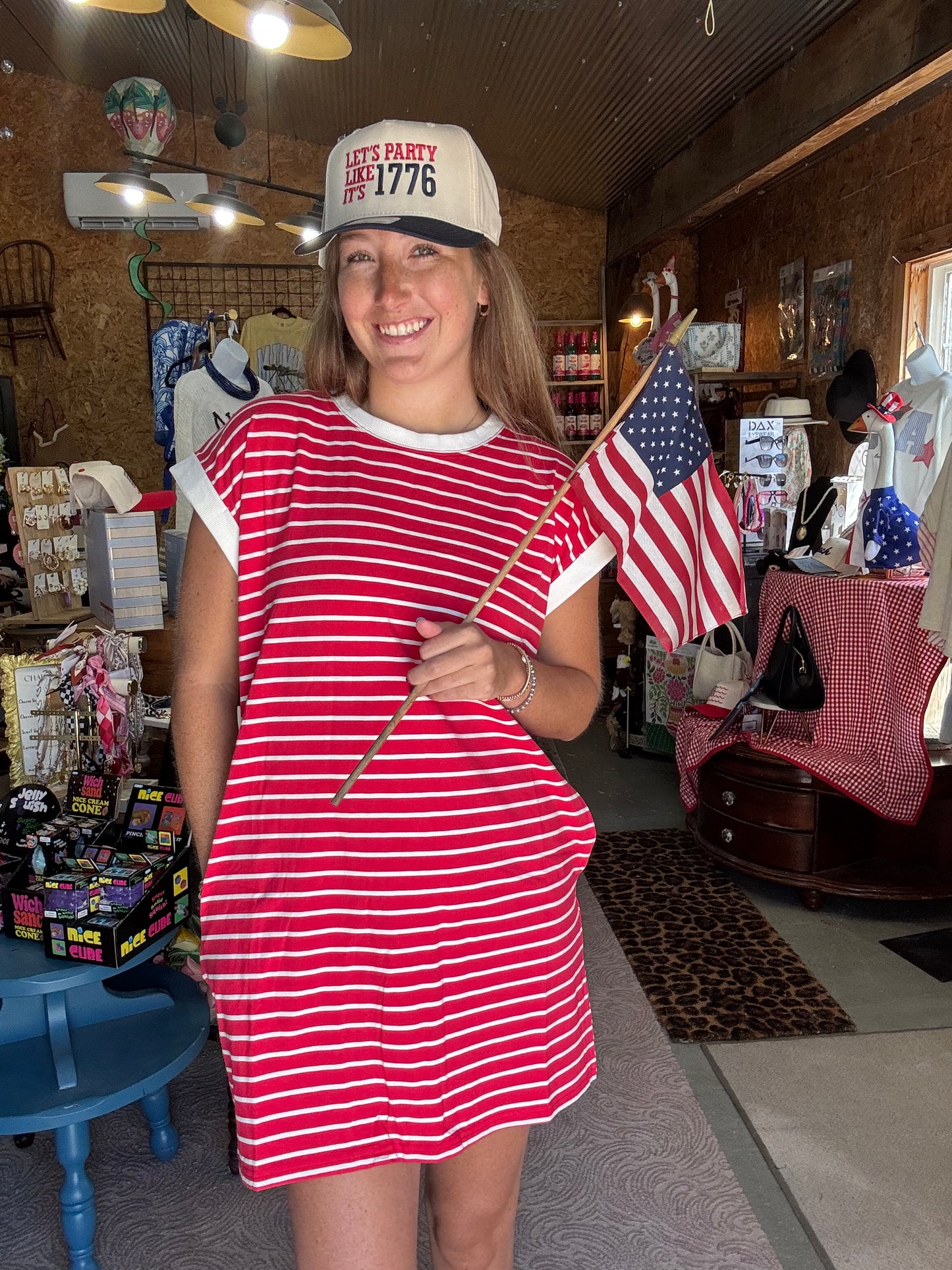 Liberty Lane Dress in Red