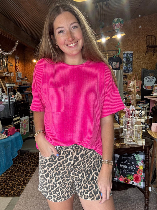 RACHEL LEOPARD SHORTS