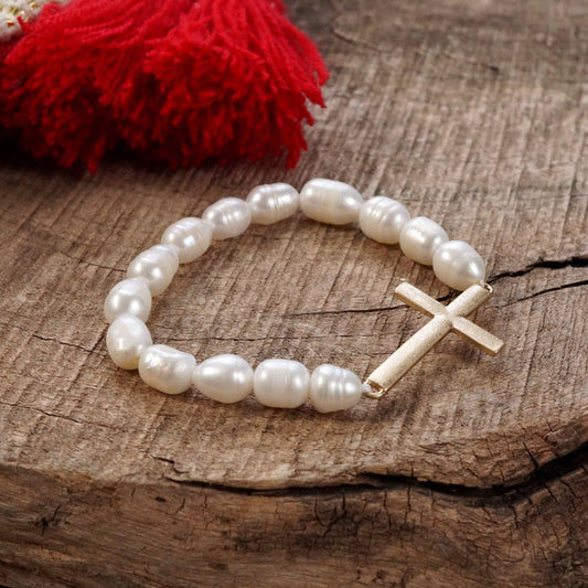 Sideways Cross Bracelet
