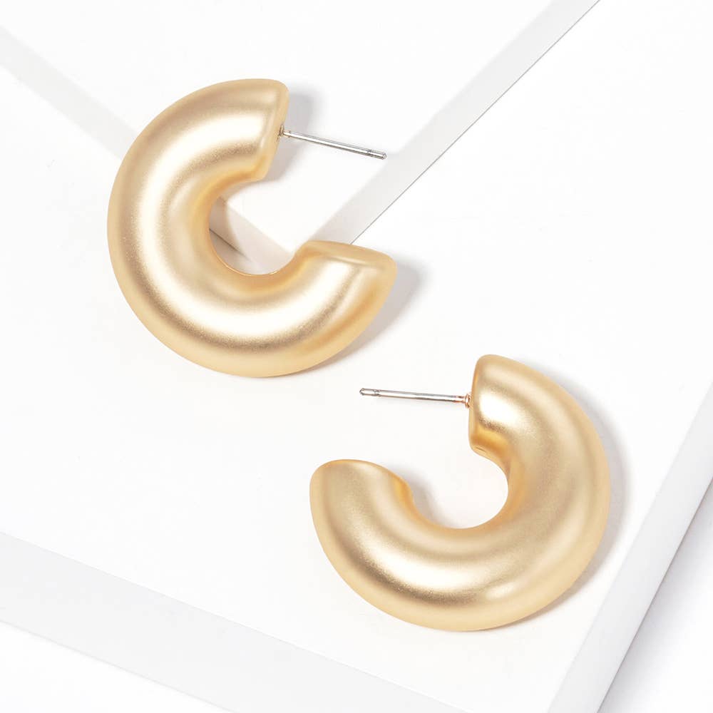 Chunky Open Hoop Earrings
