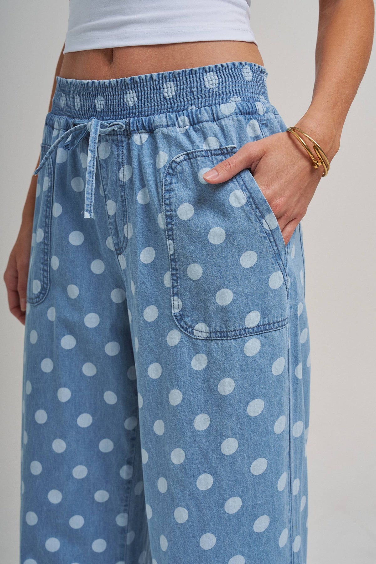 RELAXED WIDE LEG SOFT POLKA DOT CHAMBRAY PANTS_JLB80023-02