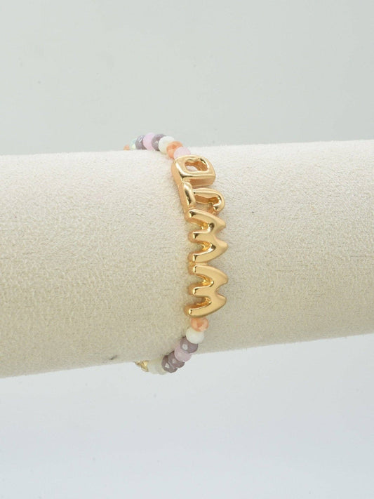 CB2309 WWJD Glass Bead Bracelet