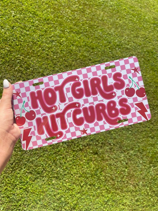 Hot Girls Hit Curbs License Plate