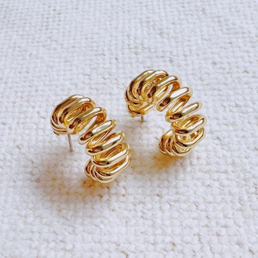 Curly Cord Hoop Earrings