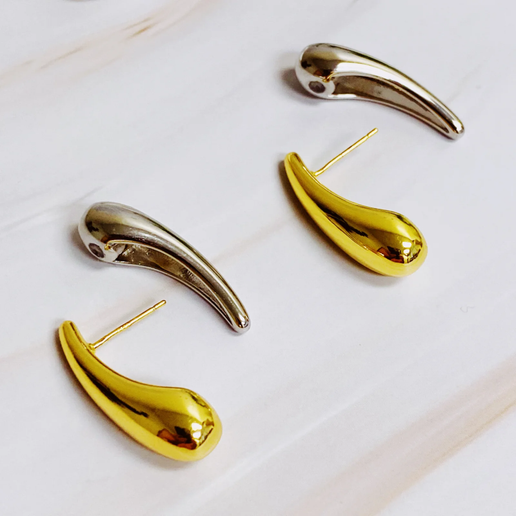 Silver/Gold Reversible Earrings