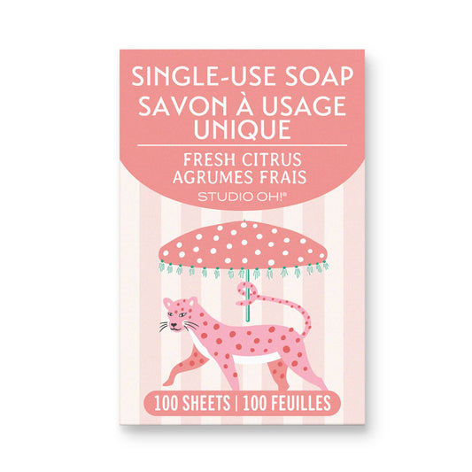Leopard on Parade Single-Use Soap Sheets