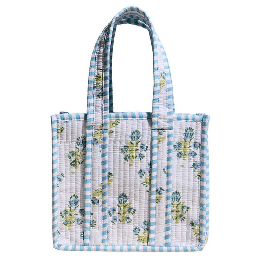 Quilted Floral Tote Bag