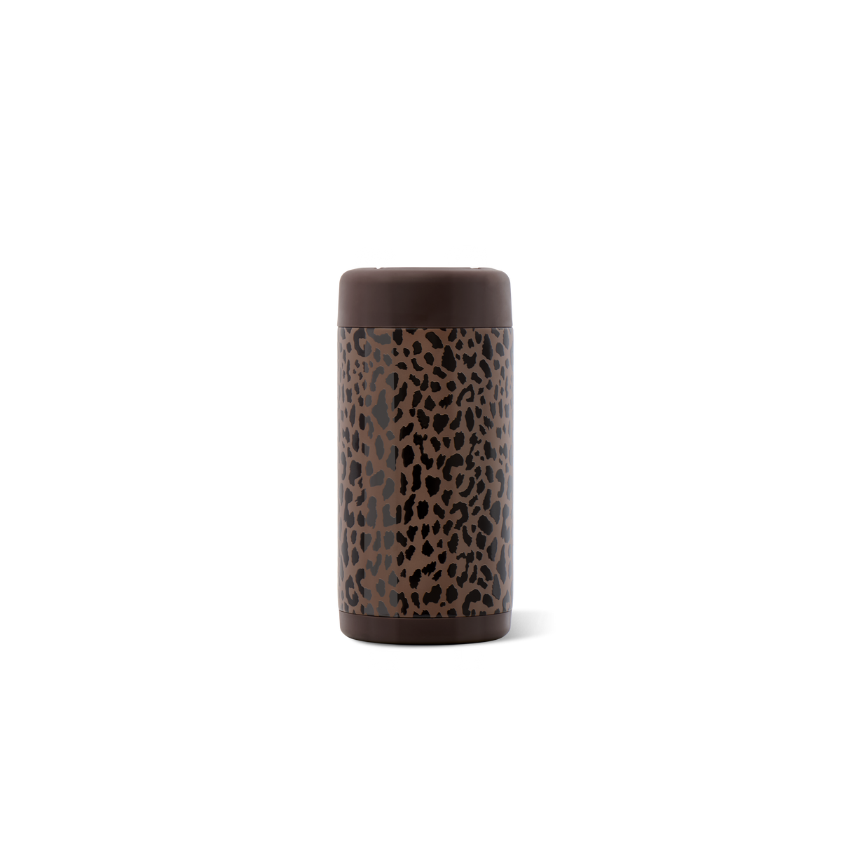 Brown Leopard HydroJug 12 oz Slim Can Cooler