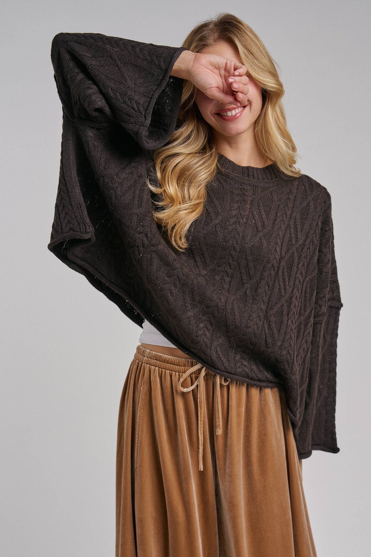 OVERSIZED CABLE KNIT CASUAL BOHO FALL SWEATERTOP_JLT00437-01