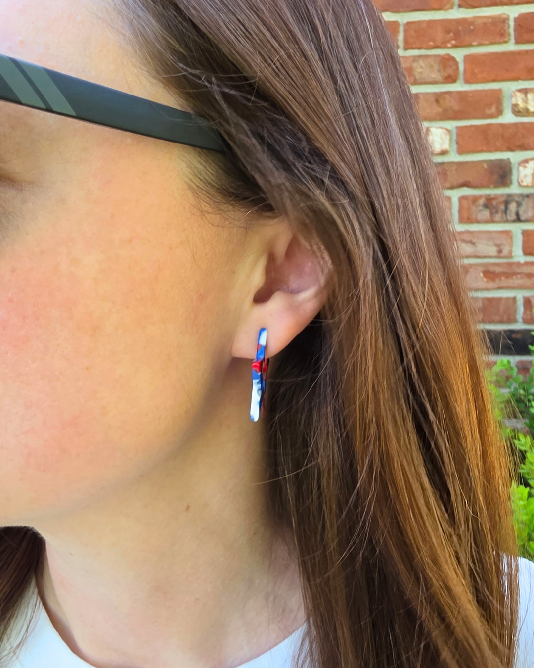 Mini Star Hoops - Red, White & Blue