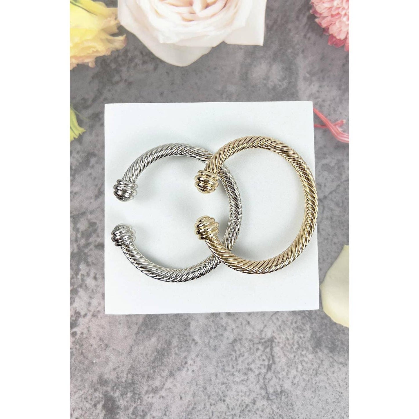 Twisted Cable Bangle Bracelet