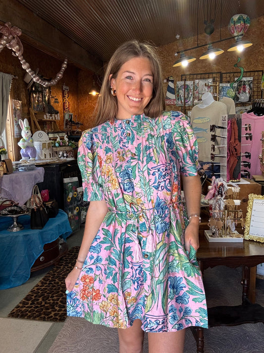 Palm Party mini dress