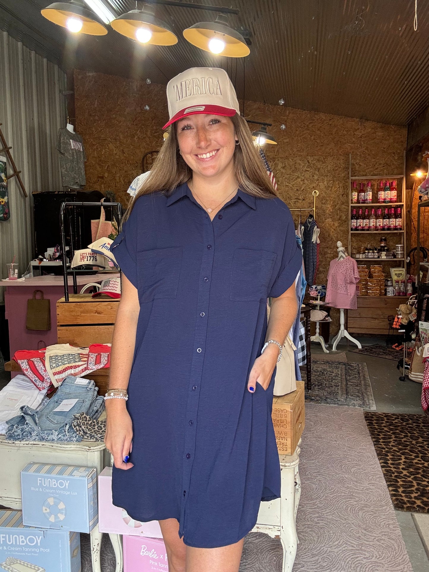 Navy Breeze Dress