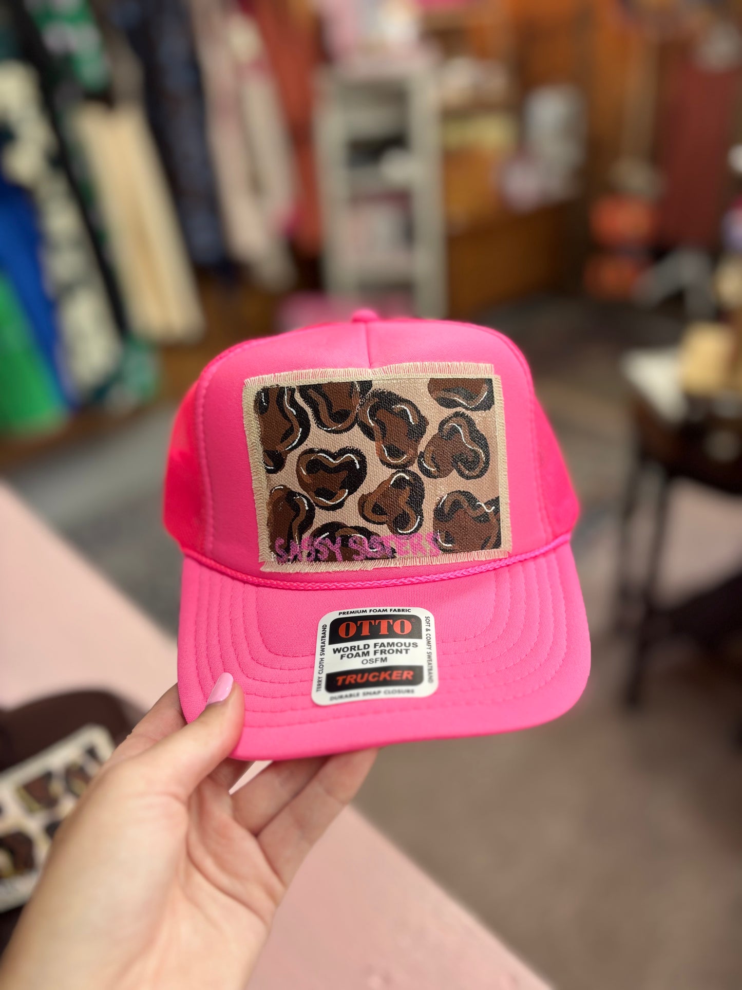 Hot Pink Leopard Hat
