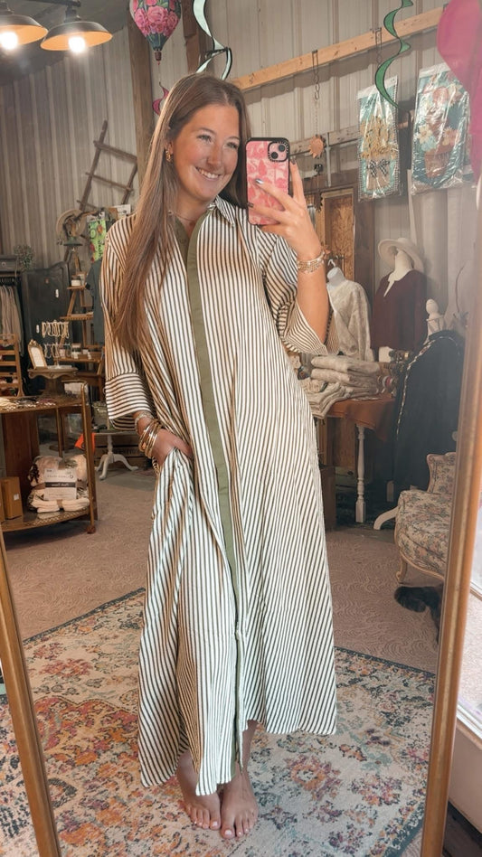 Entro Green Striped Maxi