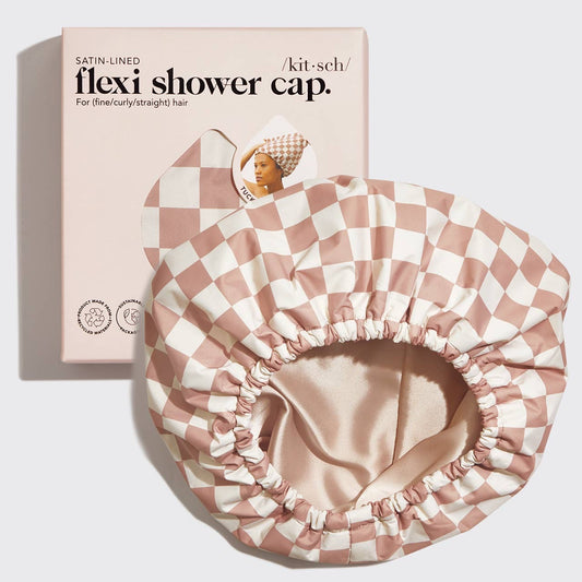 Satin-Lined Flexi Shower Cap