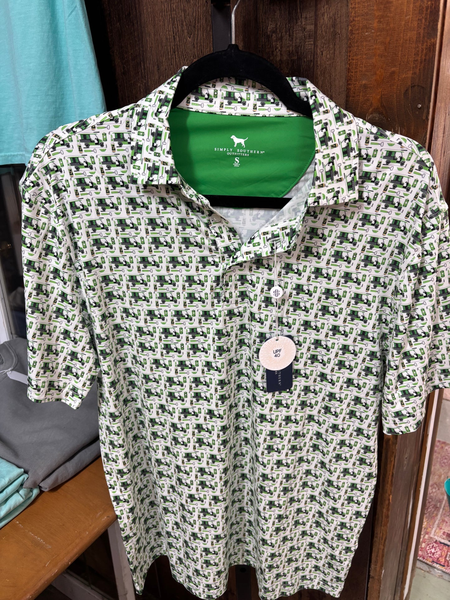 Men’s Green Water-Dude Polo