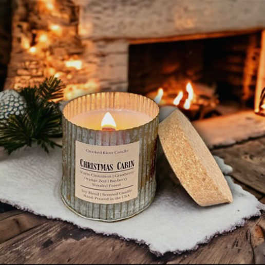 Christmas Cabin • Rustin Tin • Soy Candle • Wood Wick