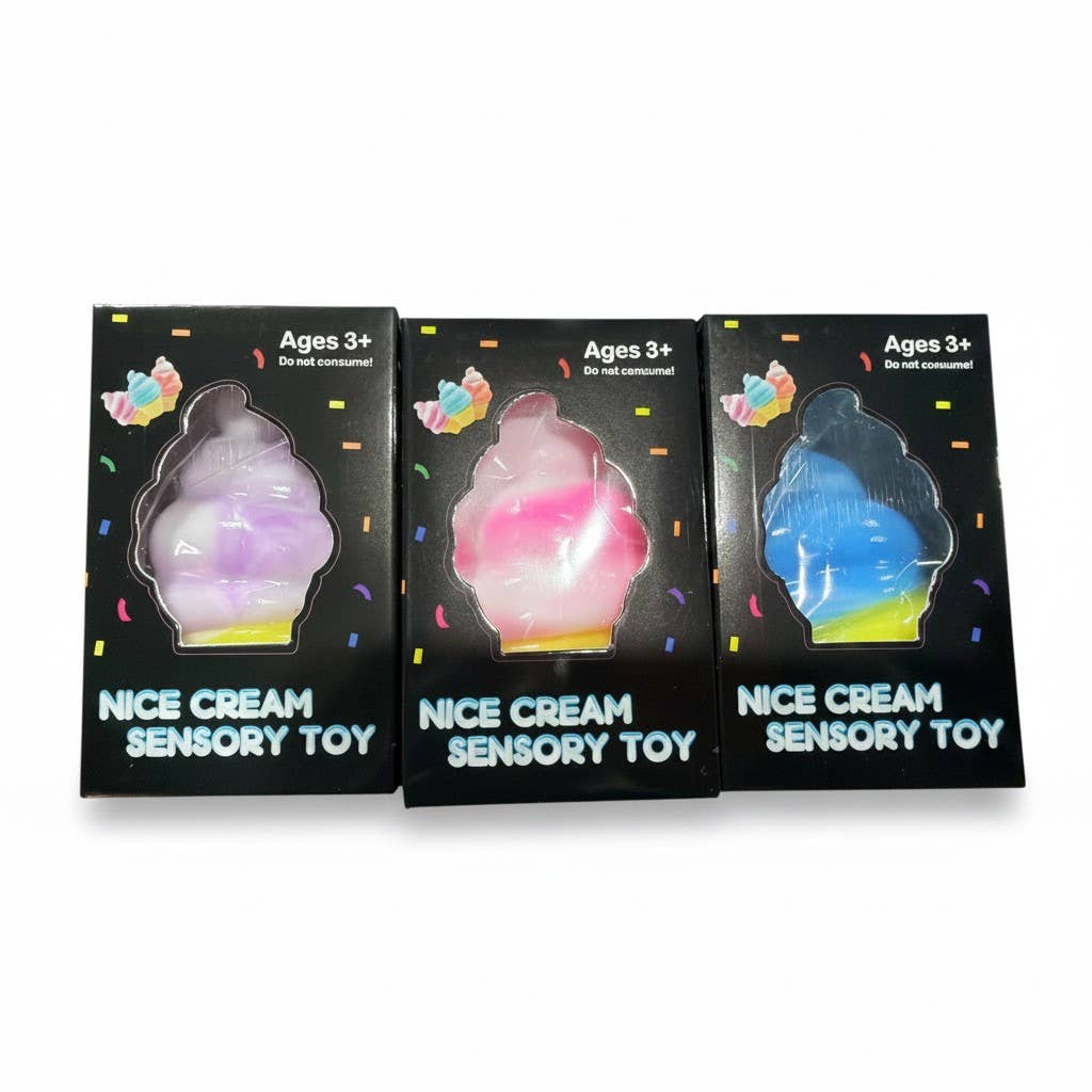 Nice Cream Squishy Sensory Toy – Ice Cream Shape 12ct