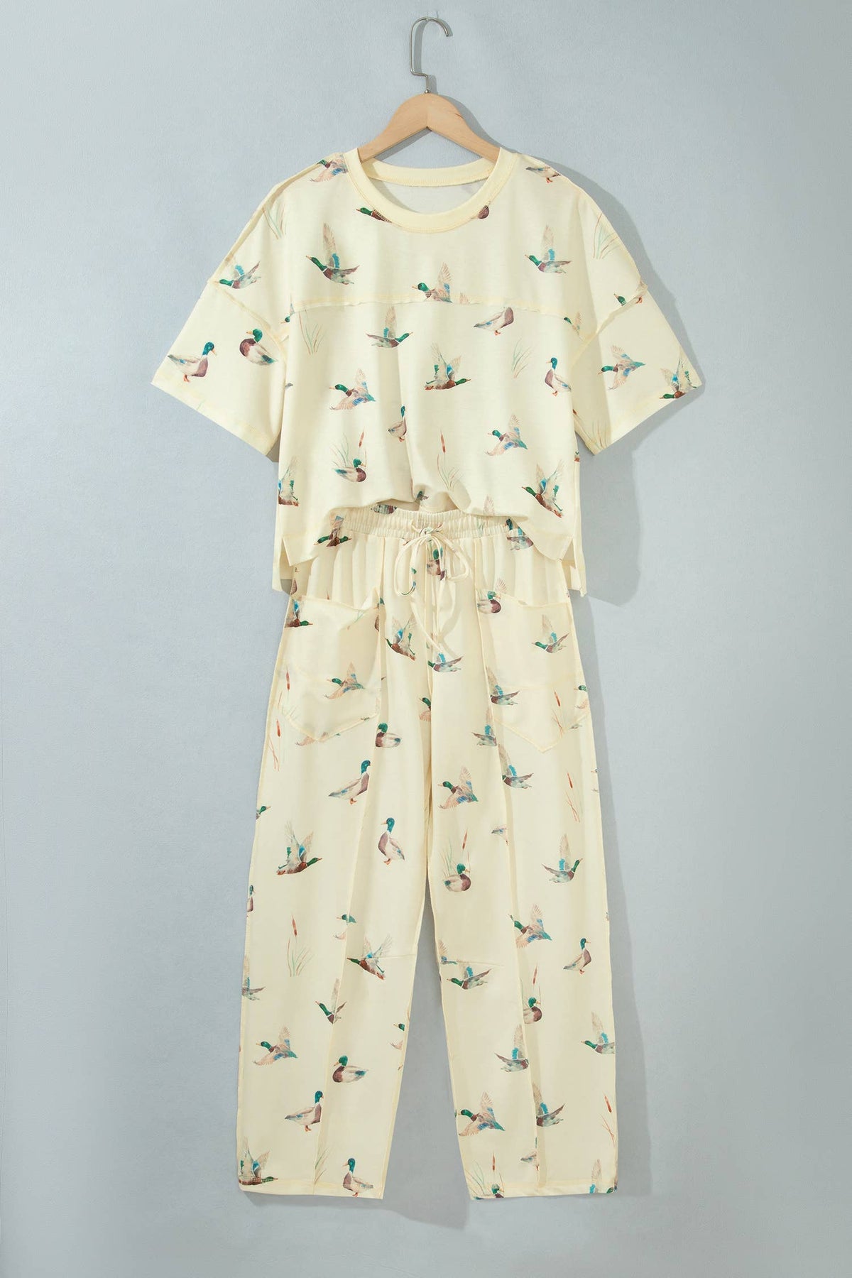LAS Mallard Cropped Tee Drawstring Pants Set (S-XL)