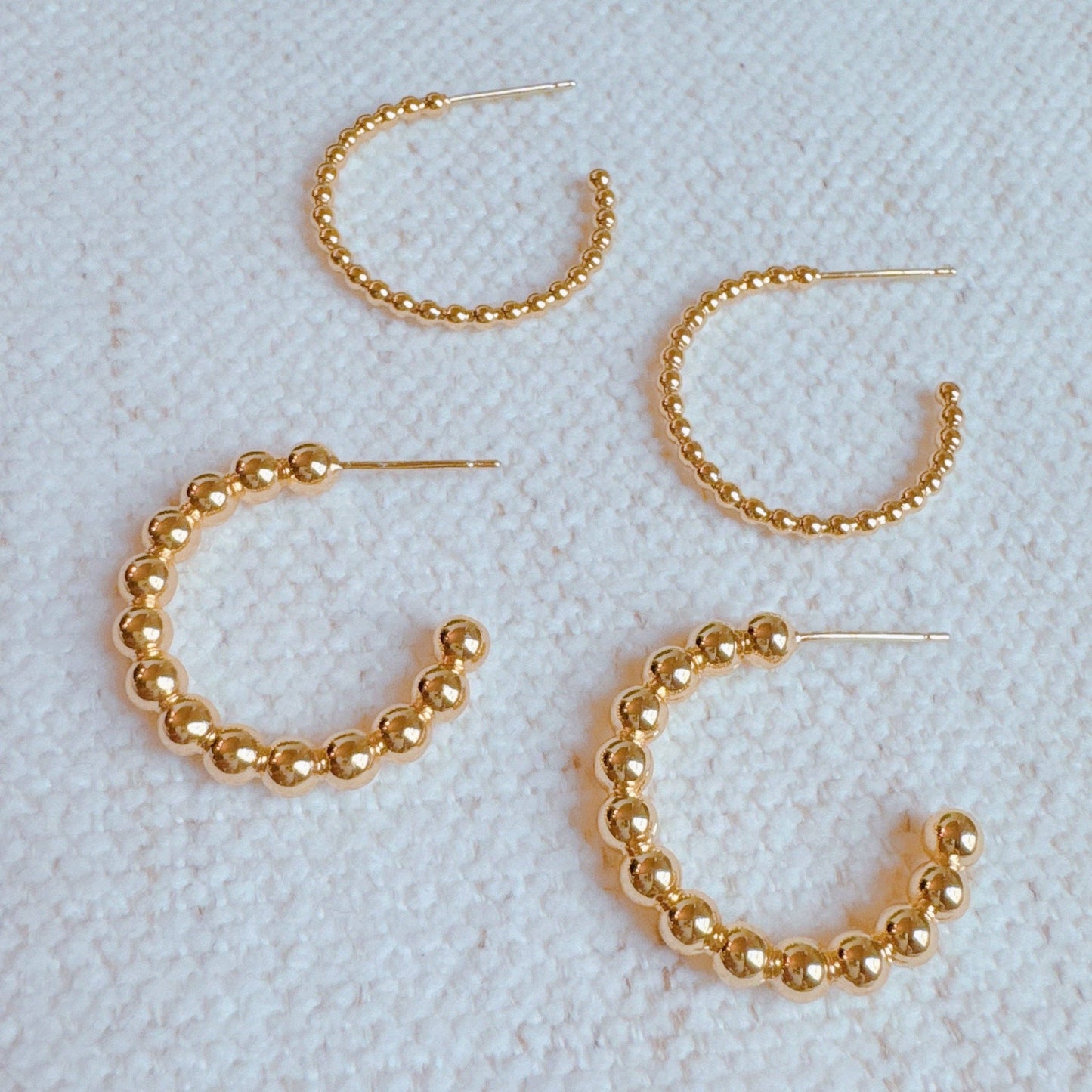 Golden Dot Everyday Hoop Earrings