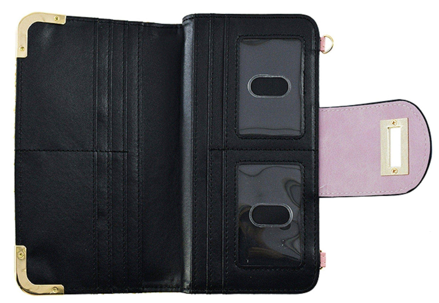 ST041 Lexi Straw Turn Lock Crossbody Wallet