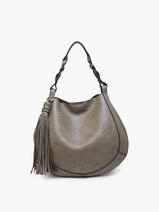 Large Purse w/ Braided Handle