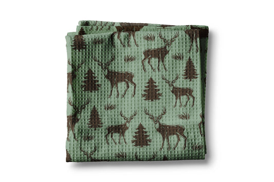Deer Hunting Wilderness Mountain Hunter Rustic Kitchen Towel