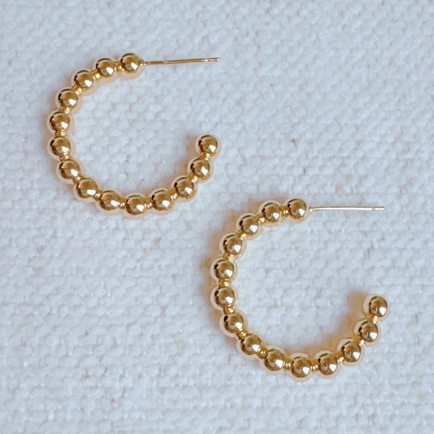 Golden Dot Everyday Hoop Earrings