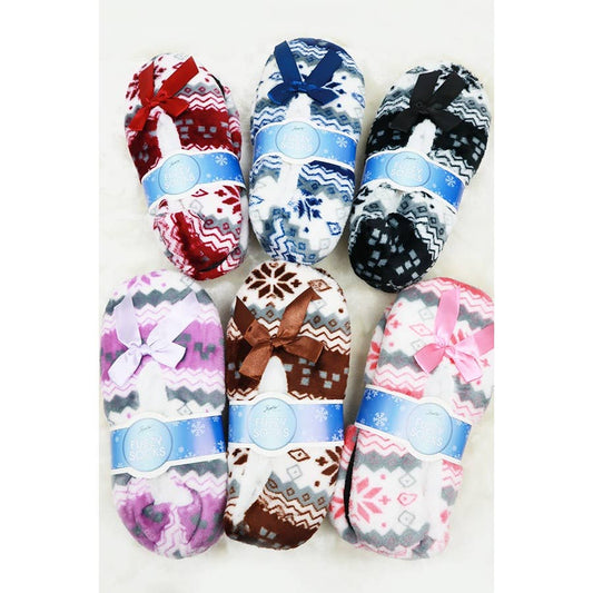 Snowflake Fuzzy Slippers