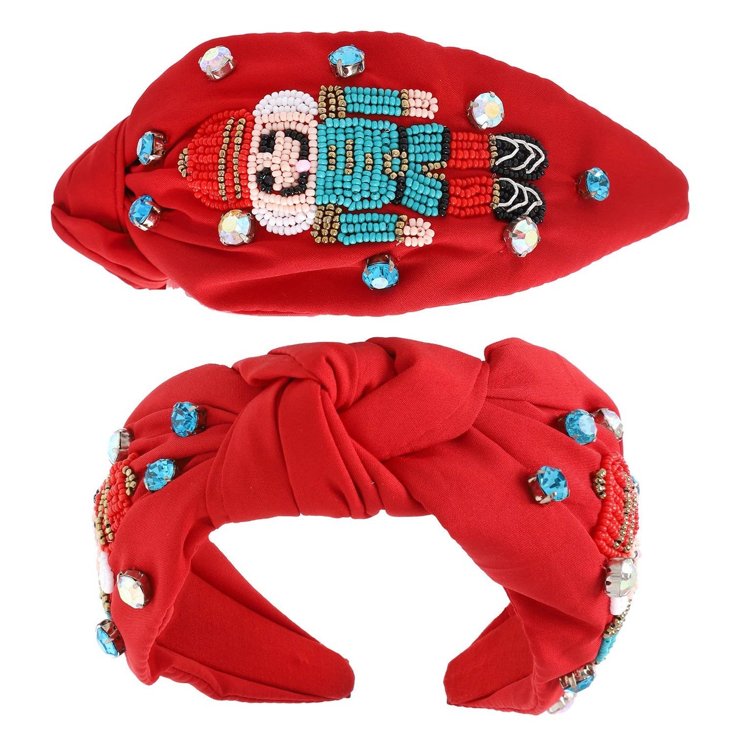 Nutcracker Jeweled Knotted Christmas Headband