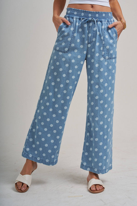 RELAXED WIDE LEG SOFT POLKA DOT CHAMBRAY PANTS_JLB80023-02