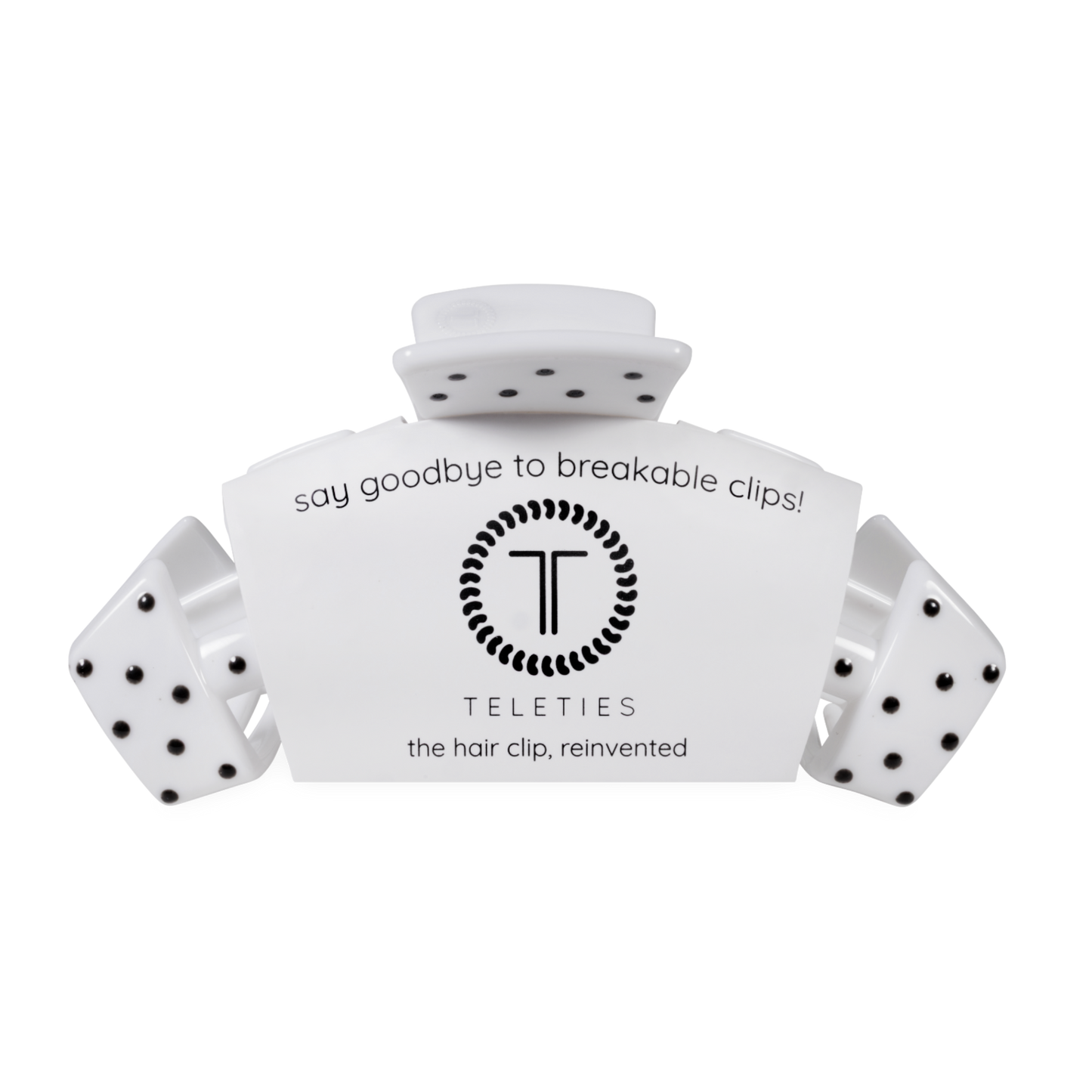 Classic White Polka Dot Party Large Claw Clip