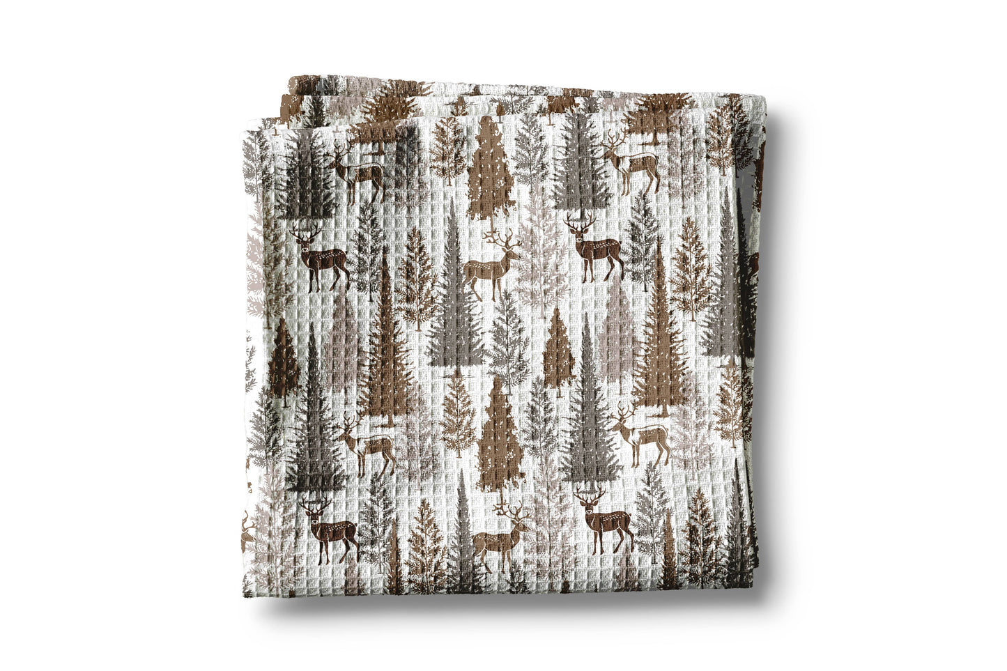Trees Deer Hunting Wilderness Mountain Rustic Kitchen Towel