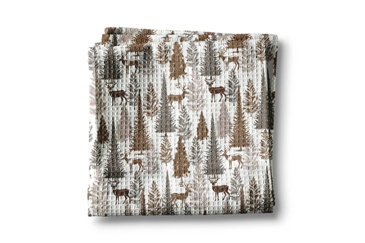 Trees Deer Hunting Wilderness Mountain Rustic Kitchen Towel