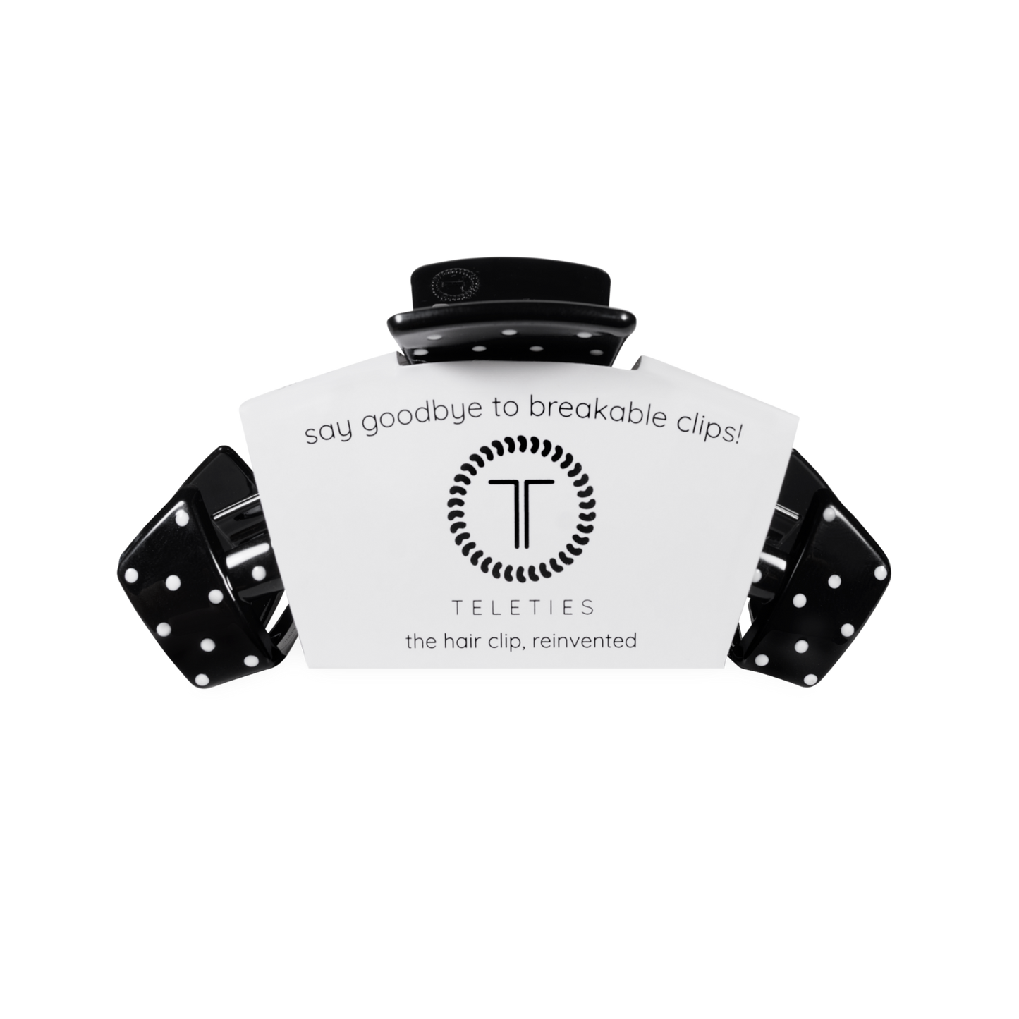 Classic Black Polka Dot Party Medium Claw Clip