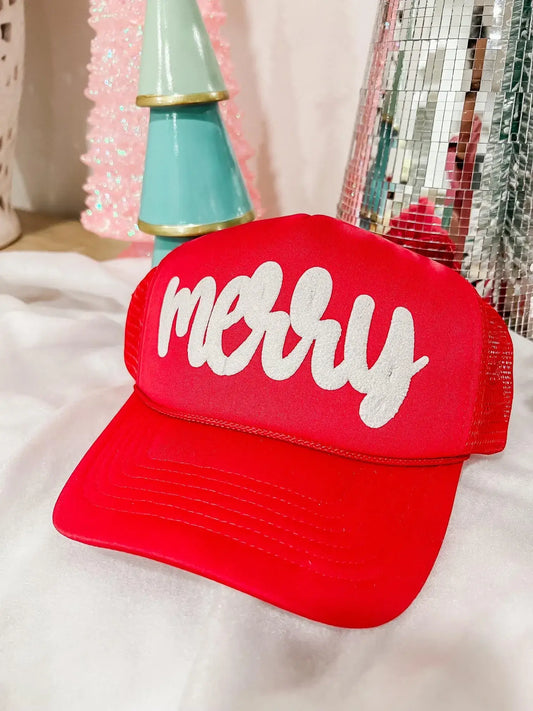 MERRY Trucker Hat, Glitter